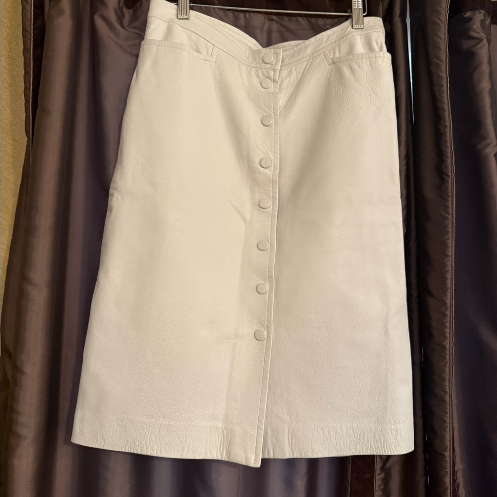 Michael Kors Cream Button-Front A-Line Skirt. Make an offer